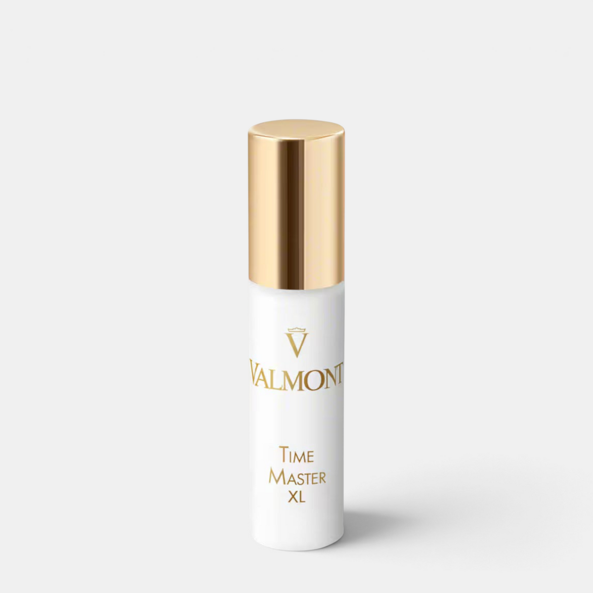 Shop Rescue Spa Valmont Time Master XL intensive anti-aging skincare treatment in a white bottle with a gold cap.