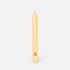 Shop Rescue Spa Madeleine taper candle in cream wax with a small embossed logo detail on a plain white background.