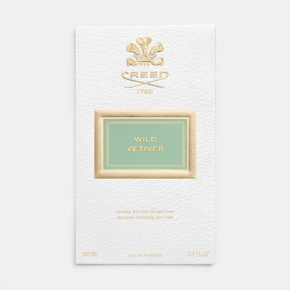 Creed Wild Vetiver perfume box on a clean background, showing branded packaging and product name.