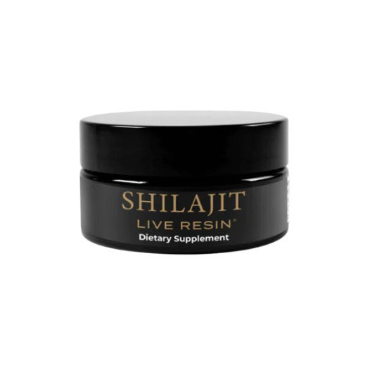 Cymbiotika Mineral Shilajit positioned upright with a white background. Mineral Shilajit may support overall health, healthy bodily functions, and brain function.