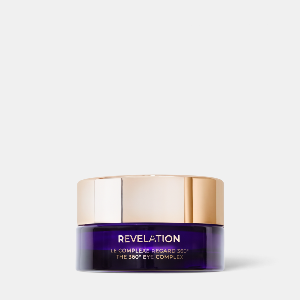 Shop Rescue Spa The 360° Eye Complex in a deep purple glass jar with a reflective gold lid.