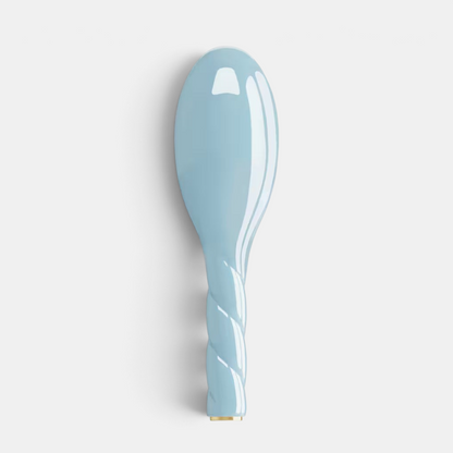 Shop Rescue Spa N.02 Essential Petite Hair Brush in light blue with a twisted handle design