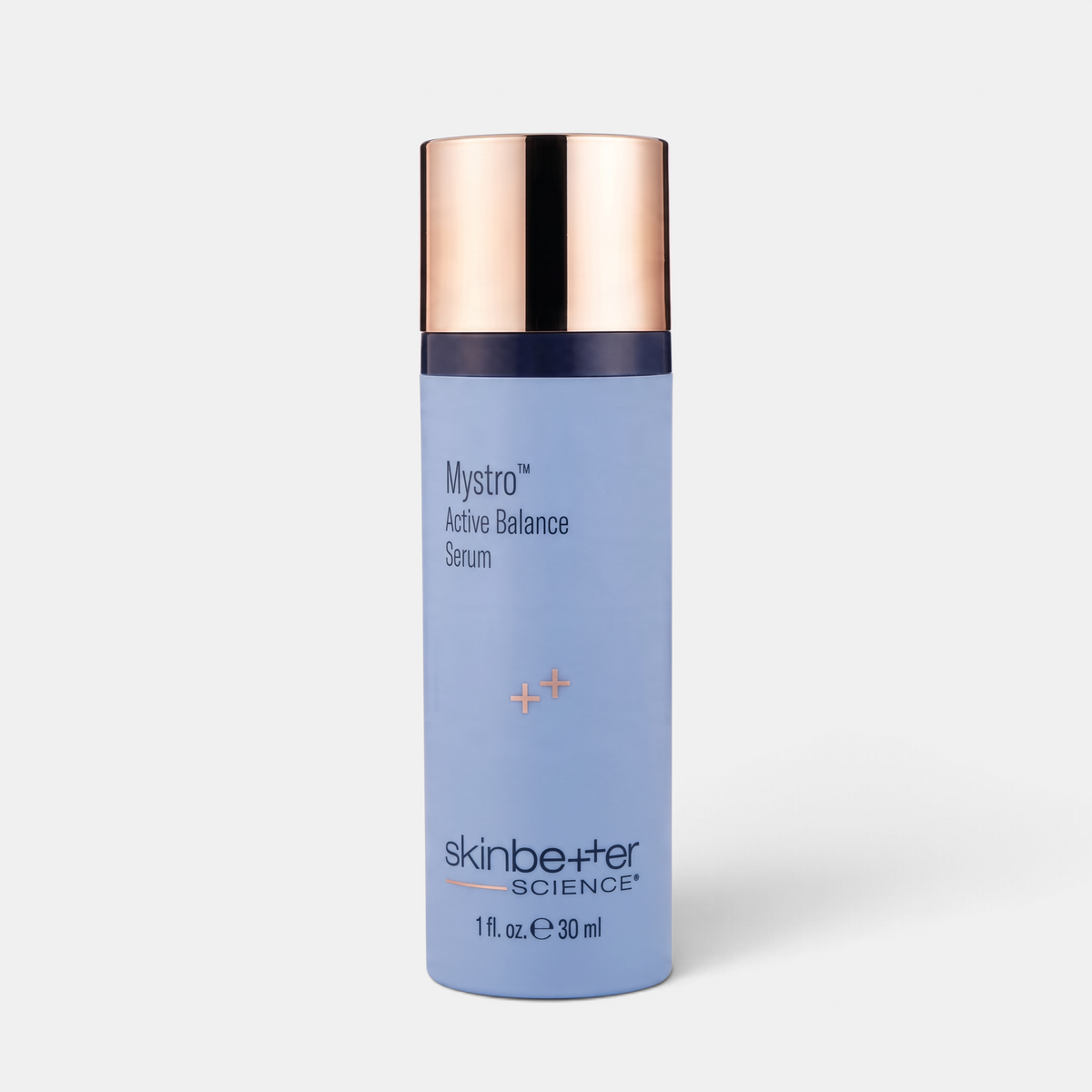 Shop Rescue Spa Mystro Active Balance Serum in a light blue bottle with a metallic rose gold cap.