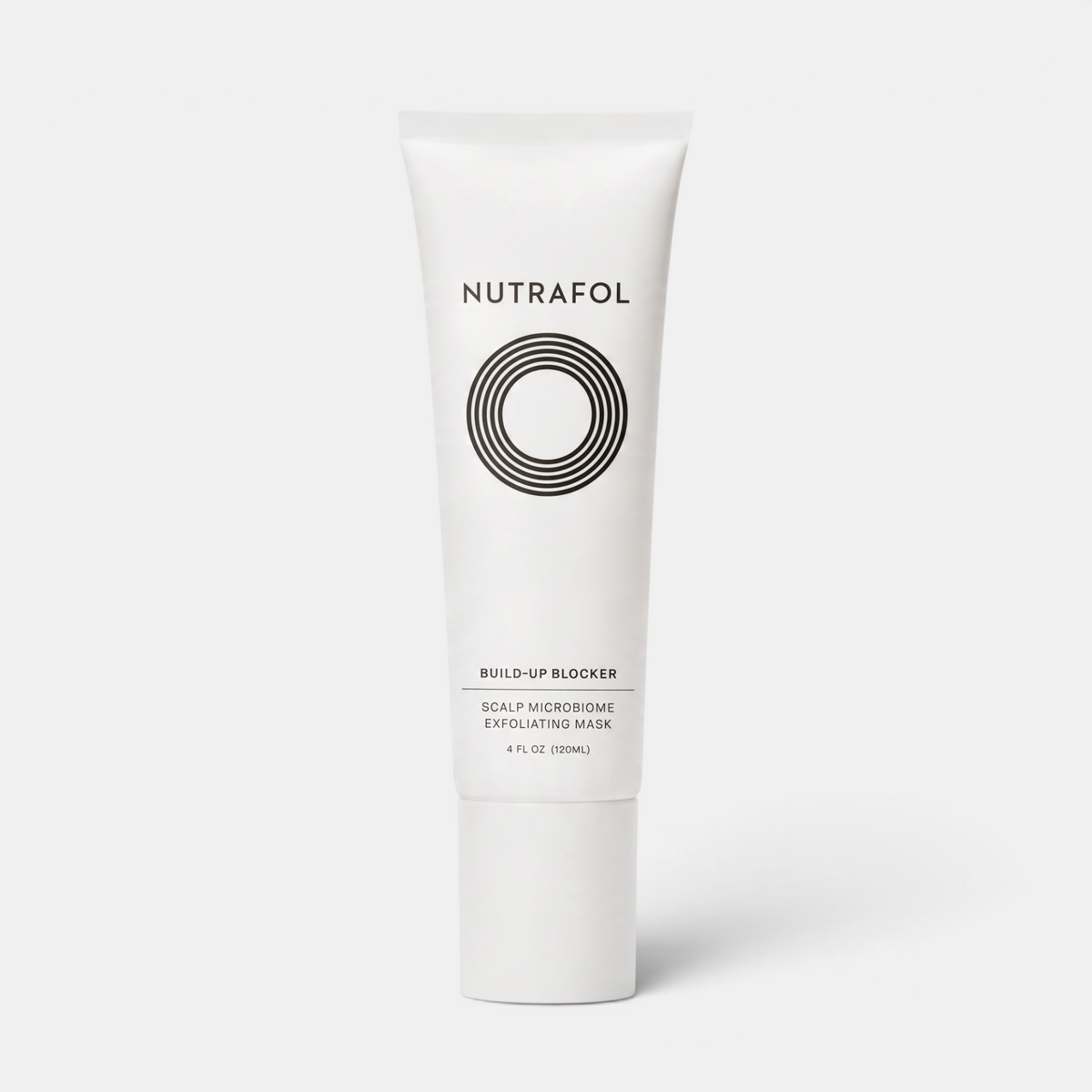 Shop Rescue Spa Nutrafol Build-Up Blocker scalp exfoliating mask in a white 120ml squeeze tube.