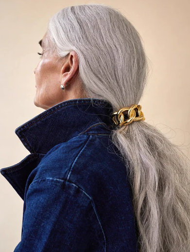 Elena Chain Pony Cuff Gold