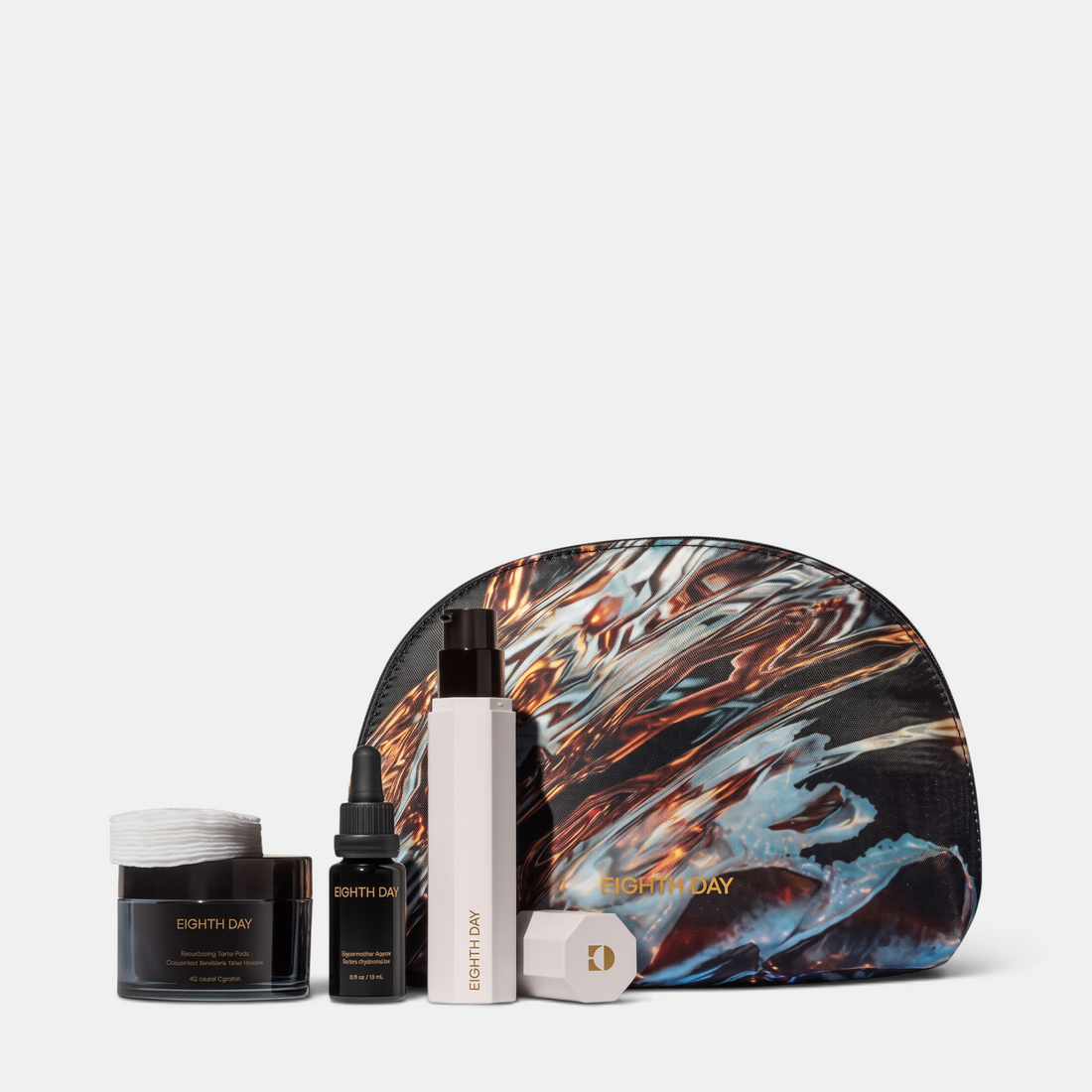 Shop Rescue Spa Eighth Day Illuminative Collection skincare set with tonic pads, serum, SPF primer, and artist travel bag
