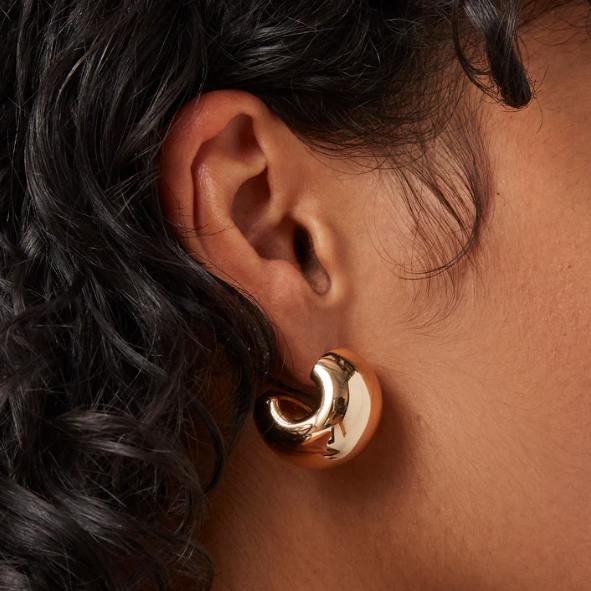 Gemma Hoops Earrings- Gold