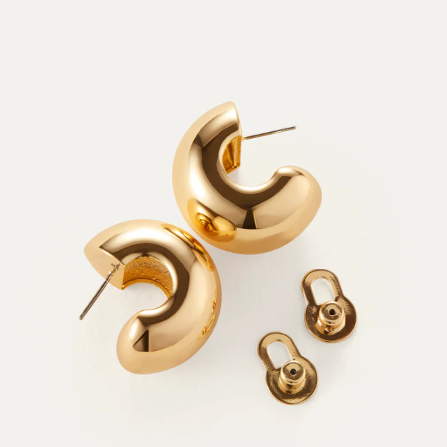 Gemma Hoops Earrings- Gold