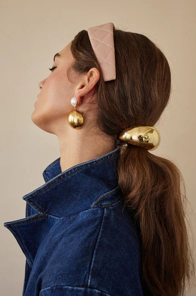 Glossy Dome Pony Cuff Gold