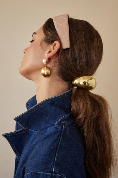 THBT Lucite Dome Pony Cuff  RED Dome Glossy Pony Cuff | LELET NY