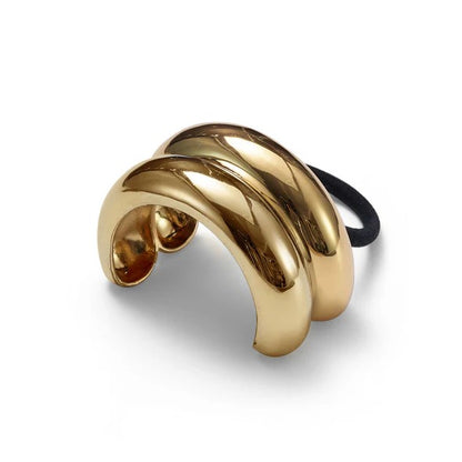 Glossy Double Arch Pony Cuff Gold