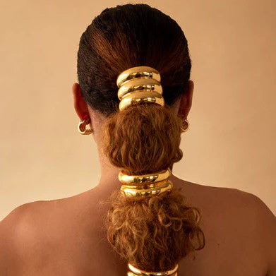 Glossy Double Arch Pony Cuff Gold