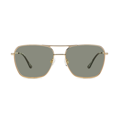 Hooper Polished Gold - Polarized Gray-green