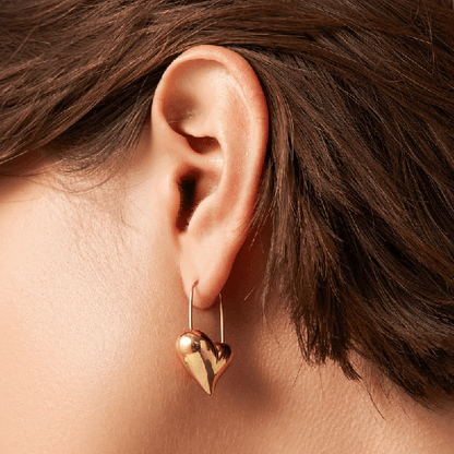 Celeste Heart Earrings Gold