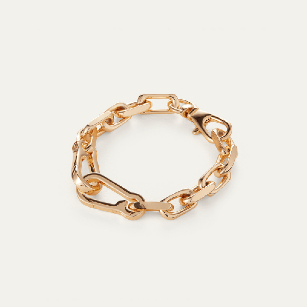 Padlock Heart Chain Bracelet Gold