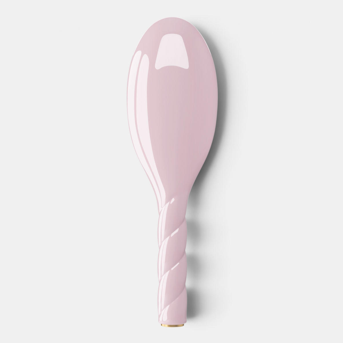 Shop Rescue Spa N.01 large universal hair brush in a soft coral pink shade with a unique twisted handle design