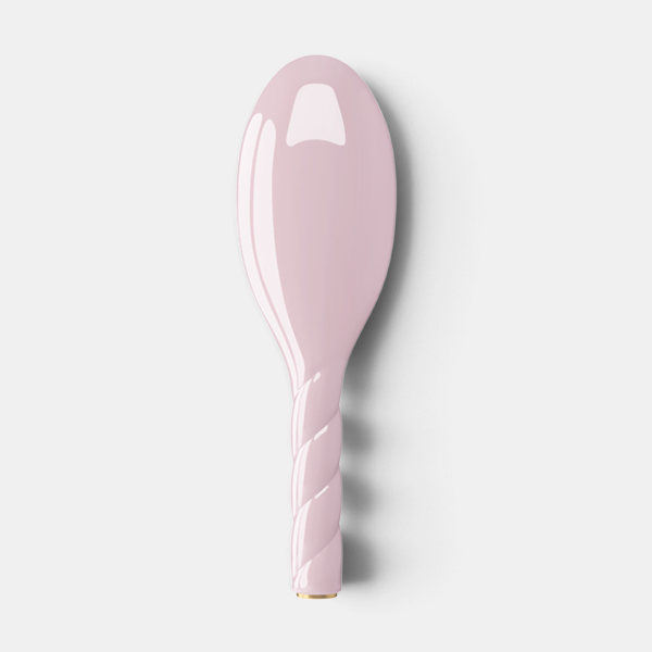 Shop Rescue Spa N.03 Large Essential Soft Hair Brush in pale pink with a unique twisted handle design