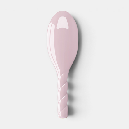 Shop Rescue Spa N.03 Large Essential Soft Hair Brush in pale pink with a unique twisted handle design