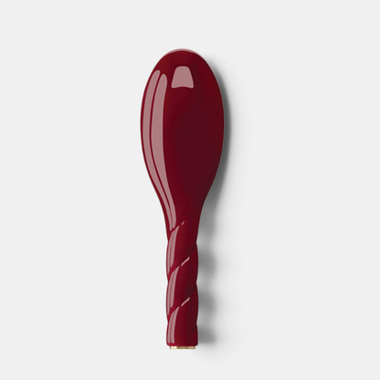 Shop Rescue Spa N.03 Petite Essential Soft Hair Brush in terracotta with a glossy, twisted handle design.