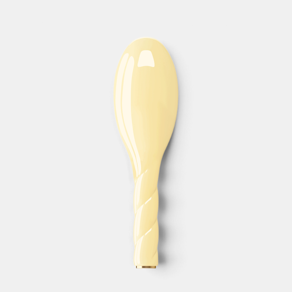 Shop Rescue Spa N.03 Petite Essential Soft Hair Brush in creamy white with a twisted handle design
