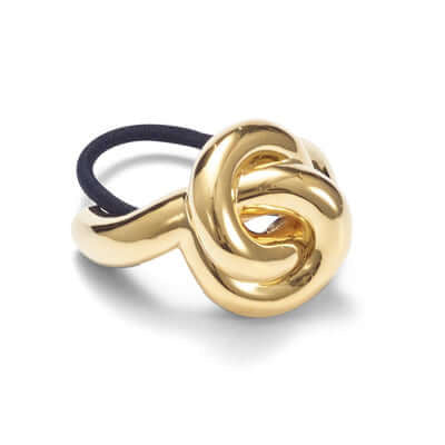 Glossy Knot Pony Cuff Gold