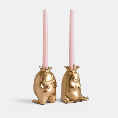 Haas King + Queen Candlesticks (Set of 2)