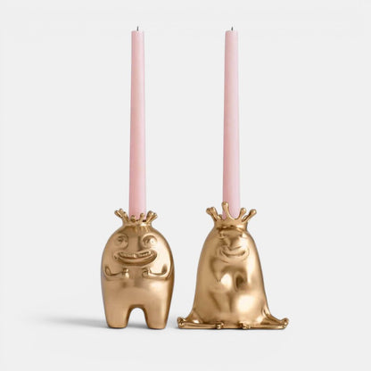 Haas King + Queen Candlesticks (Set of 2)
