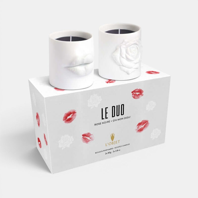 Le Duo - Oh Mon Dieu! + Rose Noire Candles - Set of 2