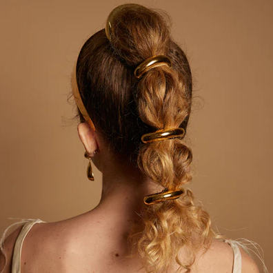 Petite Glossy Arch Pony Gold