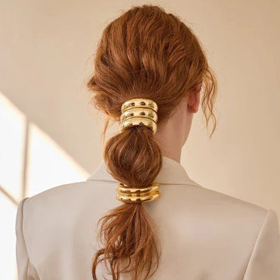 Petite Glossy Double Arch Pony Gold