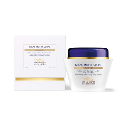 Biolégique Récherche Cèreme MSR-H Corps packaging on a white background. Hydrating and Anti-Aging Body Cream.