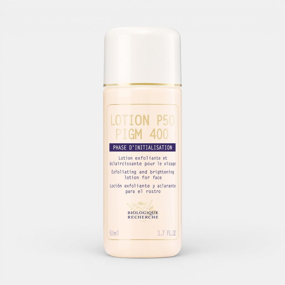Biologique Recherche Lotion P50 PIGM 400 exfoliating and brightening face toner, size 1.7 oz