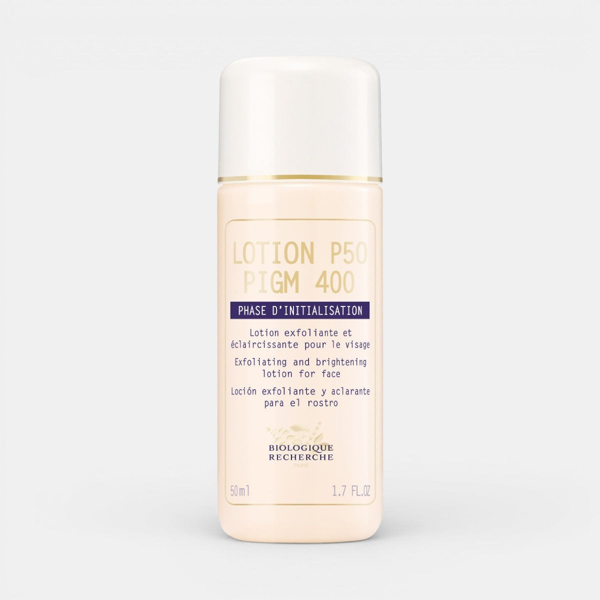 Biologique Recherche Lotion P50 PIGM 400 exfoliating and brightening face toner, size 1.7 oz