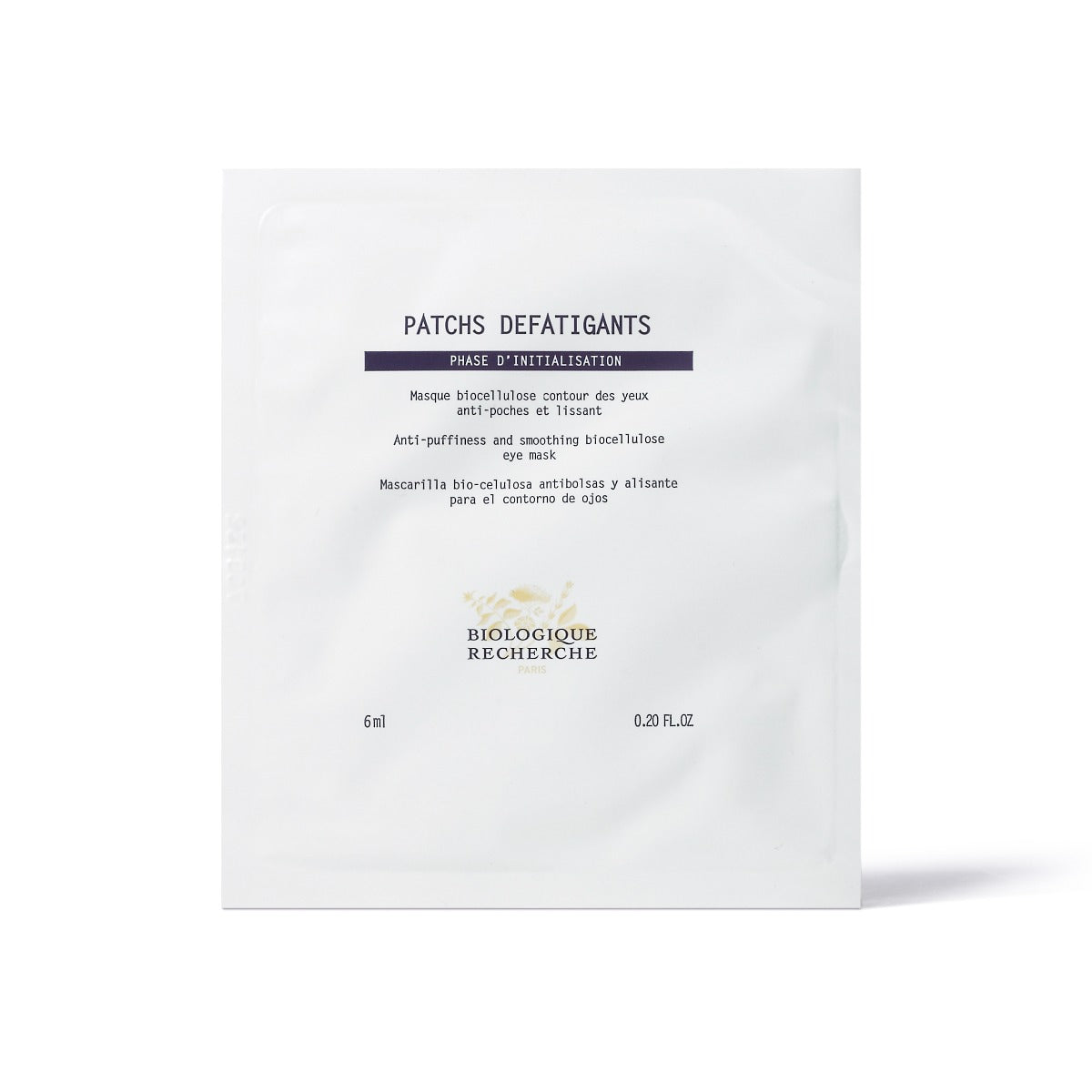 Biologique Recherche Patchs Défatigants – biocellulose under-eye patches for puffiness, dark circles, and wrinkles.