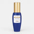 Blue Biologique Recherche Silk Plus bottle with gold cap on a white background. Mattifying & Soothing Serum for Sensitive, Oily Skin.