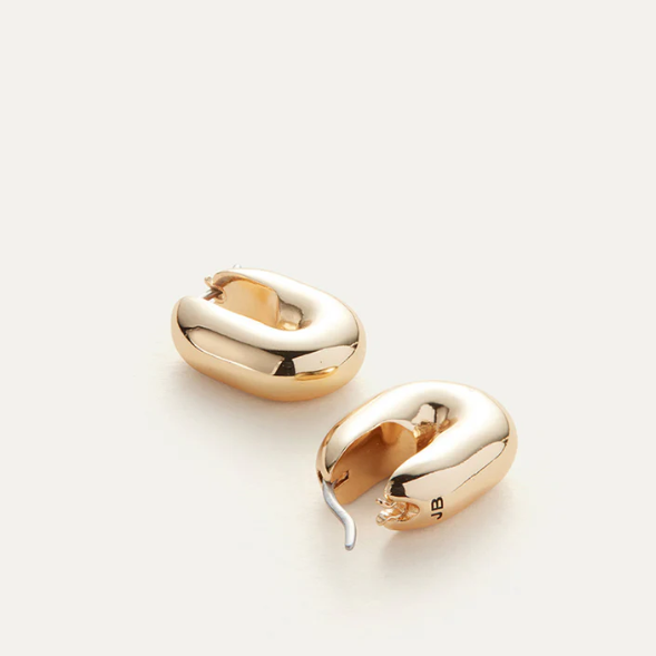 Puffy U-Link Earrings Gold