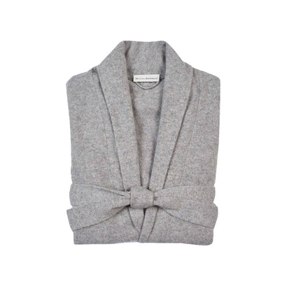 Long Cashmere Robe Grey Heather