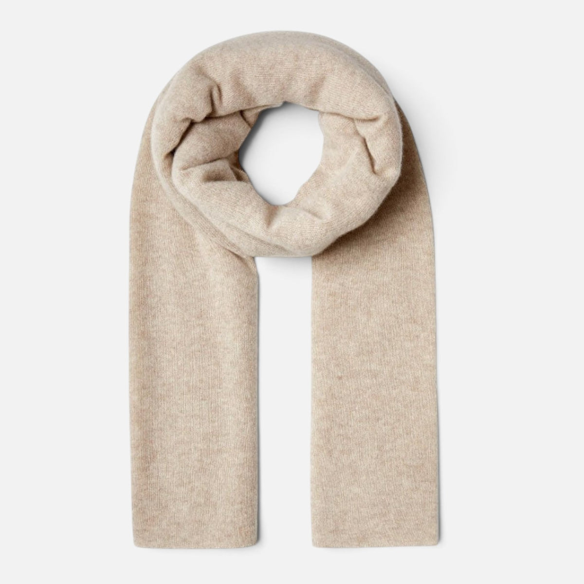 Shop Rescue Spa beige cashmere travel wrap, a soft and versatile unisex knit scarf for travel or evening wear.