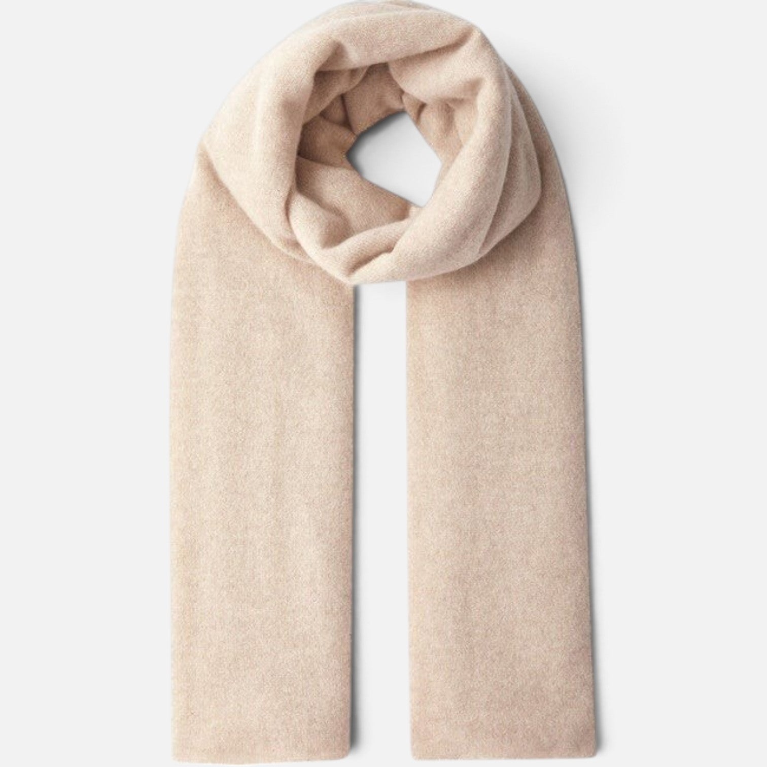 Shop Rescue Spa beige cashmere travel wrap, a soft and versatile unisex knit scarf for travel or evening wear.