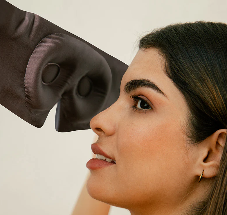 Eyelash Protecting Silk Sleep Mask - Moonlight Shadow
