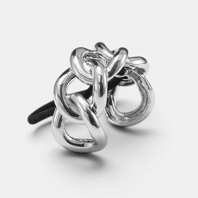 Elena Chain Pony Cuff Rhodium