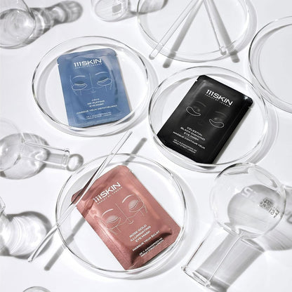 Shop Rescue Spa 111SKIN hydrogel eye mask collection featuring Celestial Black Diamond, Cryo, and Rose Gold variants.