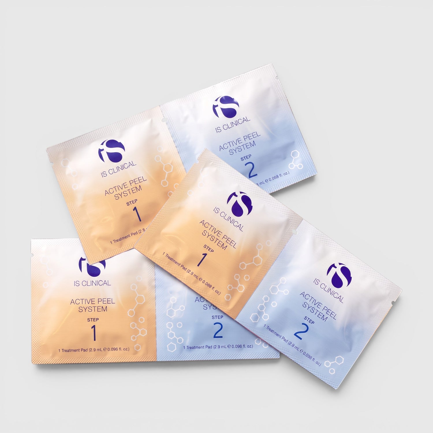 Shop Rescue Spa IS Clinical Active Peel System two-step exfoliating treatment sachets in orange and blue packaging