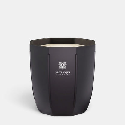 Shop Rescue Spa Ambra Onyx candle in a sleek black hexagonal glass vessel with Dr. Vranjes Firenze logo branding.