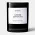 Shop Rescue Spa Ambre Japonais scented candle in a black glass jar with a white minimalist label.