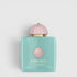 Shop Rescue Spa Amouage Lineage Eau De Parfum in a square turquoise glass bottle with a pale pink dome cap.