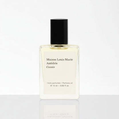 Shop Rescue Spa Antidris Cassis perfume oil with notes of cassis, bergamot, black pepper, white rose, oakmoss, musk, and tonka. 15ml.