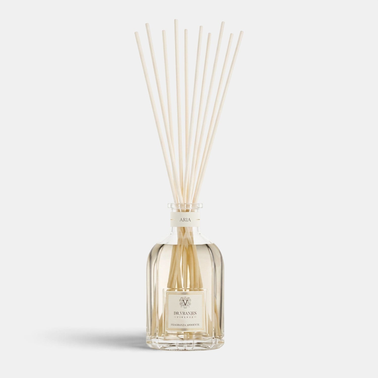 Shop Rescue Spa Aria diffuser in a clear glass bottle with long rattan reeds for home fragrance