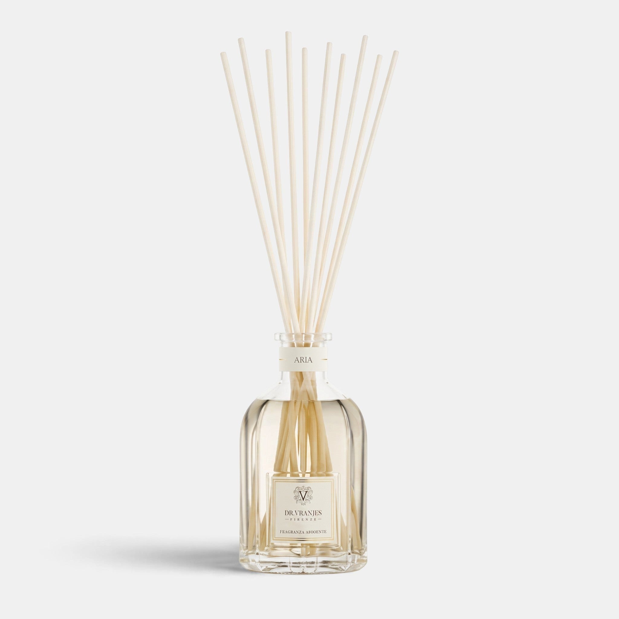 Shop Rescue Spa Aria diffuser in a clear glass bottle with long rattan reeds for home fragrance