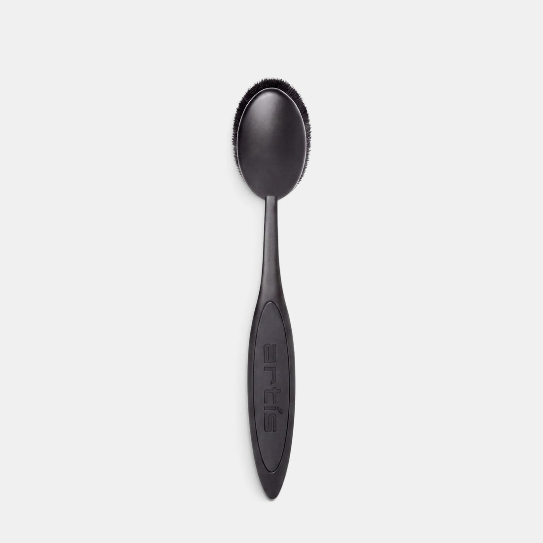 Artis Elite Oval 7 makeup brush in sleek black with ergonomic handle and dense CosmeFibre bristles.